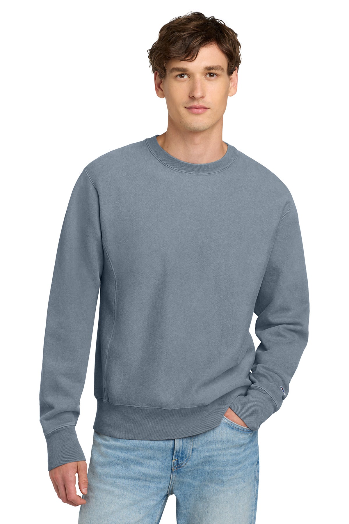 Champion   Reverse Weave   Garment-Dyed Crewneck Sweatshirt. GDS149