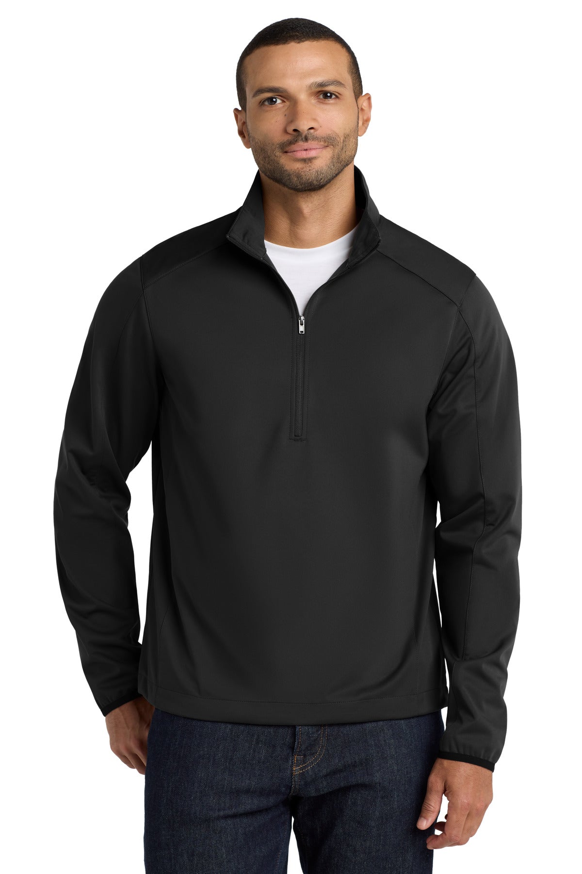 Port Authority Active 1/2-Zip Soft Shell Jacket. J716 - Deep Black