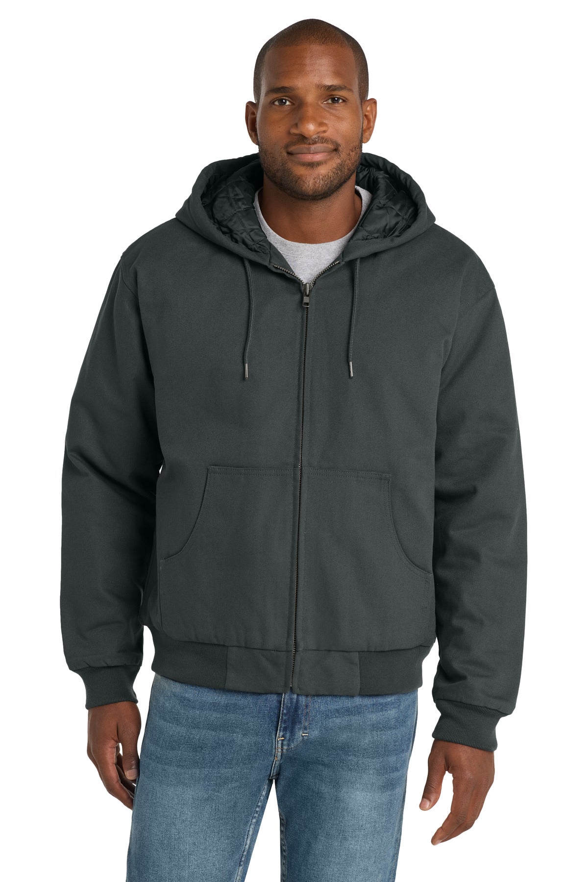 CornerStone  - Duck Cloth Hooded Work Jacket.  J763H