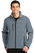 Port Authority Glacier Soft Shell Jacket. J790 - Atlantic Blue/Chrome