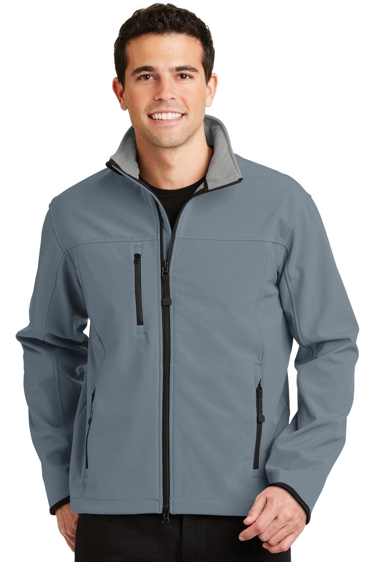 Port Authority Glacier Soft Shell Jacket. J790 - Atlantic Blue/Chrome