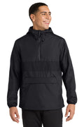Sport-Tek Zipped Pocket Anorak. JST65 - Black/Black