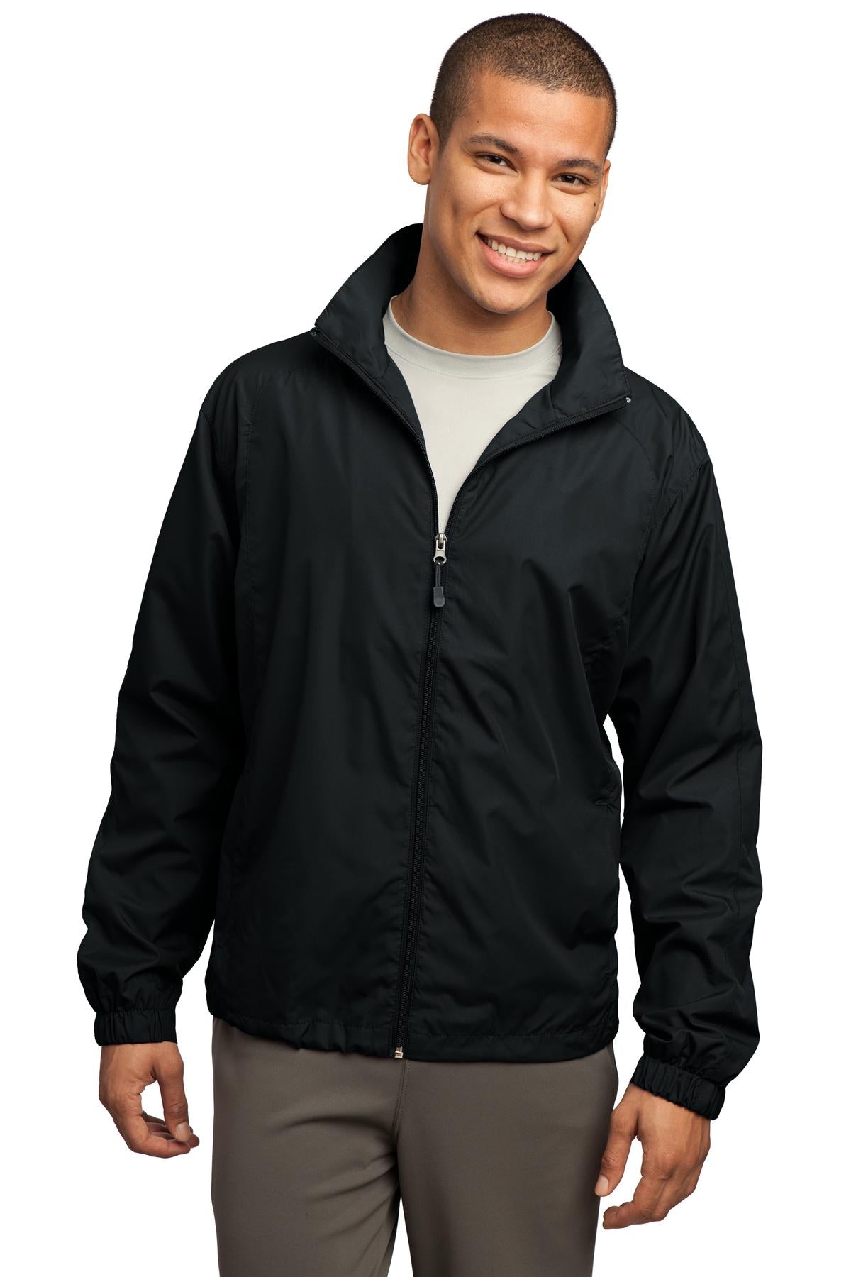 Sport-Tek Full-Zip Wind Jacket. JST70 - Black