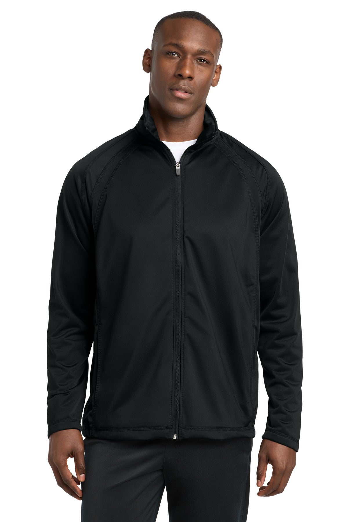 Sport-Tek Tricot Track Jacket. JST90 - Black/Black