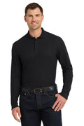 Port Authority Long Sleeve Core Classic Pique Polo. K100LS - Deep Black