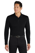 Port Authority Dry Zone UV Micro-Mesh Long Sleeve Polo K110LS - Deep Black