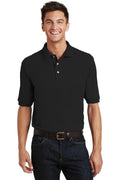 Port Authority Heavyweight Cotton Pique Polo with Pocket. K420P - Black
