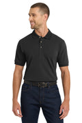 Port Authority Heavyweight Cotton Pique Polo. K420 - Black