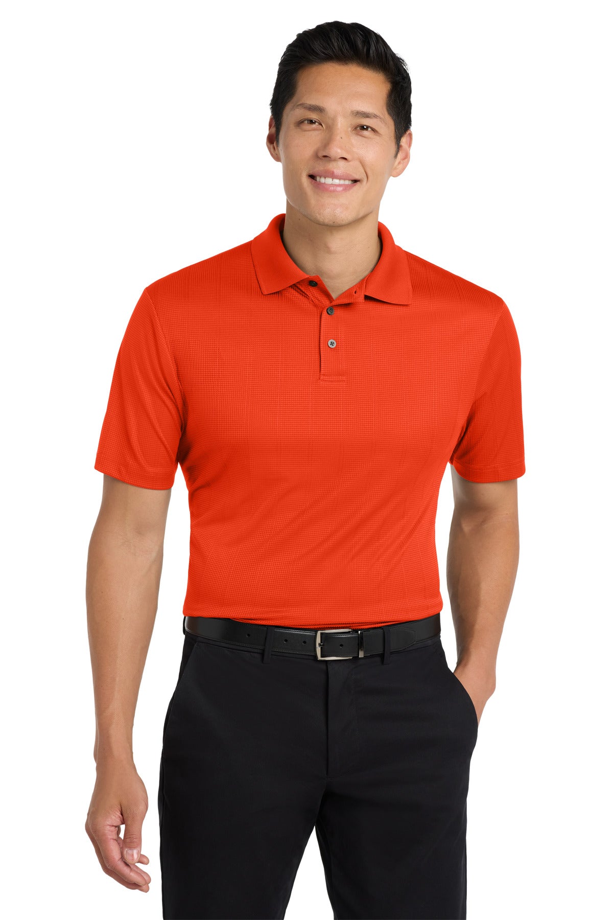 Port Authority Performance Fine Jacquard Polo. K528 - Autumn Orange