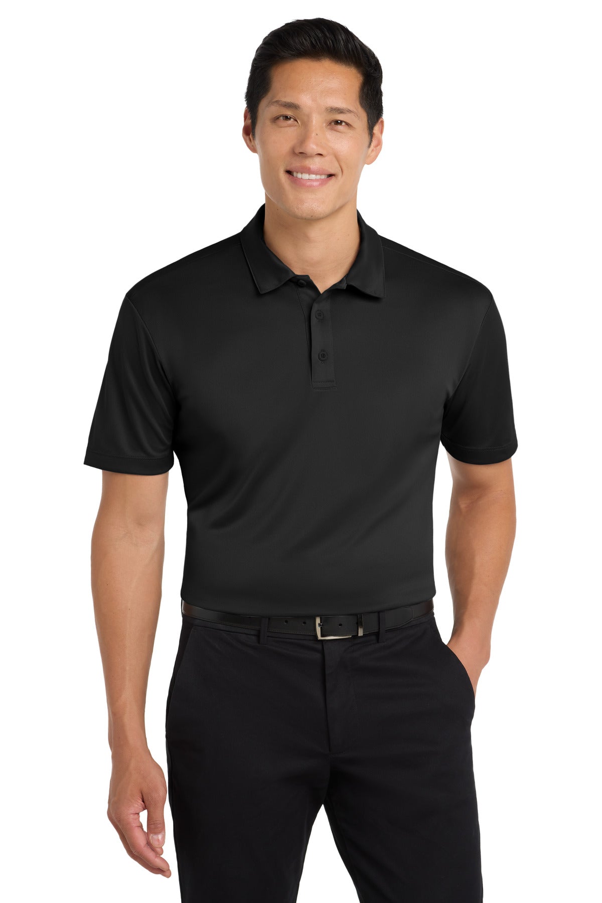 Port Authority Tall Silk Touch Performance Polo. TLK540 - Black