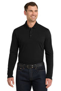 Port Authority EZCotton Long Sleeve Polo. K8000LS - Black
