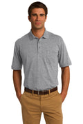 Port and Co Core Blend Jersey Knit Pocket Polo. KP55P - Athletic Heather