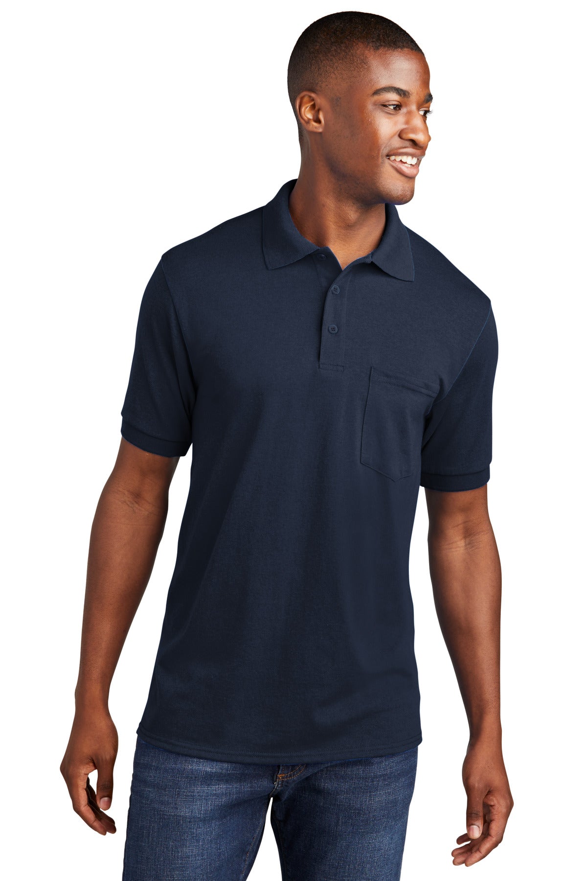 Port & Company  Core Blend Jersey Knit Pocket Polo. KP55P