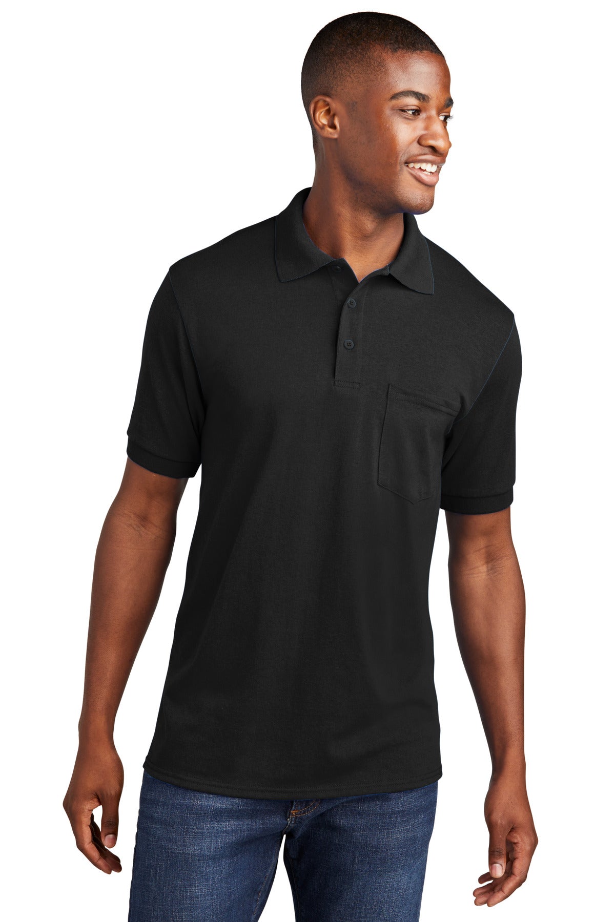 Port & Company  Core Blend Jersey Knit Pocket Polo. KP55P