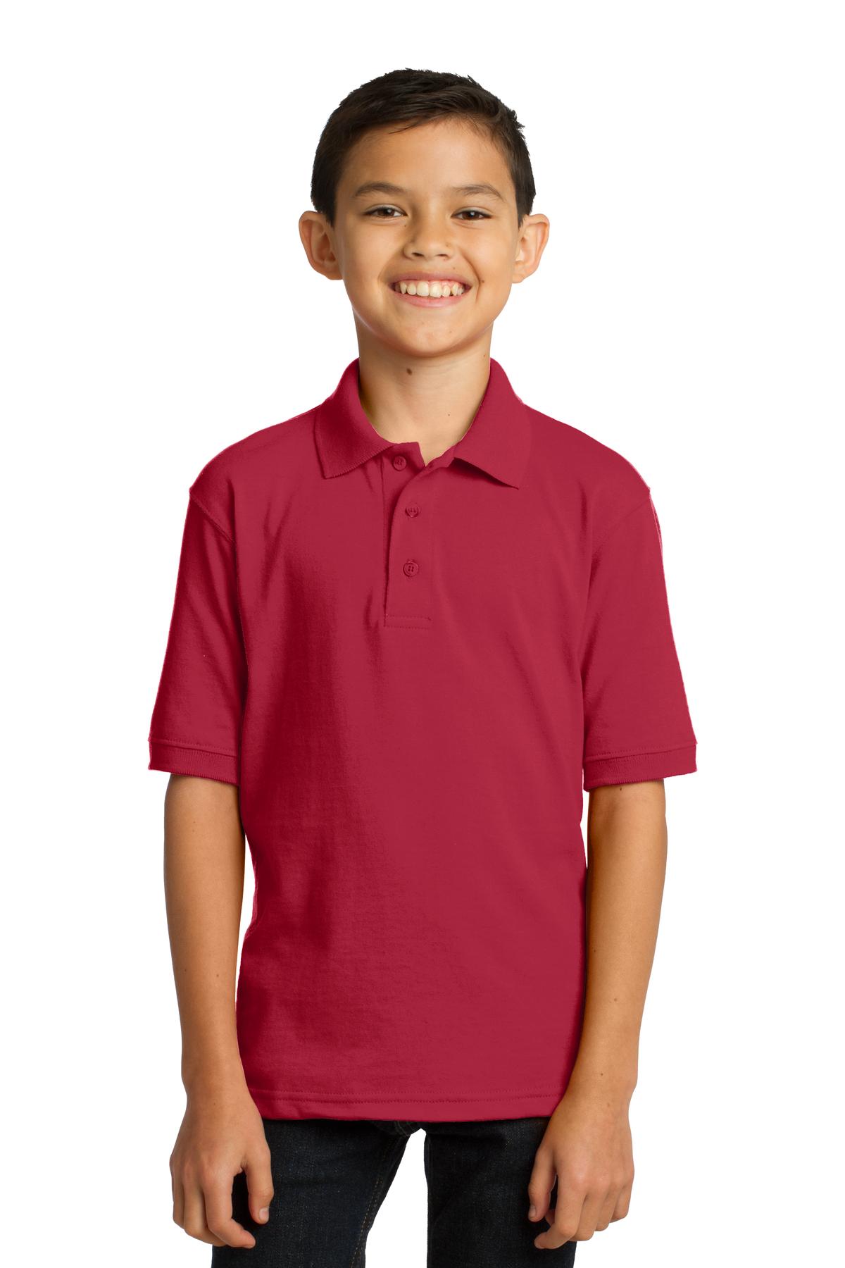 Port & Company  Youth Core Blend Jersey Knit Polo. KP55Y