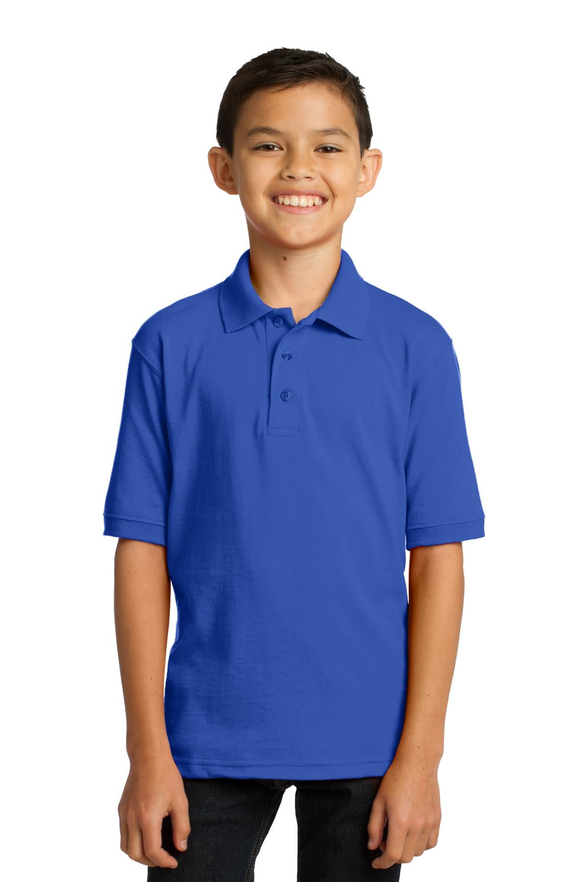 Port & Company  Youth Core Blend Jersey Knit Polo. KP55Y