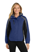 Port Authority Women's Colorblock 3-in-1 Jacket. L321 - Admiral Blue/Black/Magnet