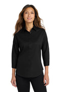 Port Authority Women's 3/4-Sleeve Easy Care Shirt. L612 - Black