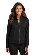 Port Authority Women's C-FREE Double Knit Full-Zip LK881 - Deep Black