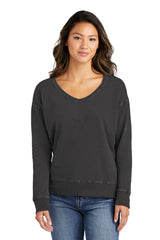 Port & Company  Women's Beach Wash  Garment-Dyed V-Neck Sweatshirt LPC098V