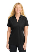 Sport-Tek Women's PosiCharge Active Textured Polo. LST690 - Black