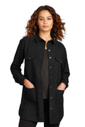 Mercer+Mettle Women's Long Sleeve Twill Overshirt MM2021 - Deep Black