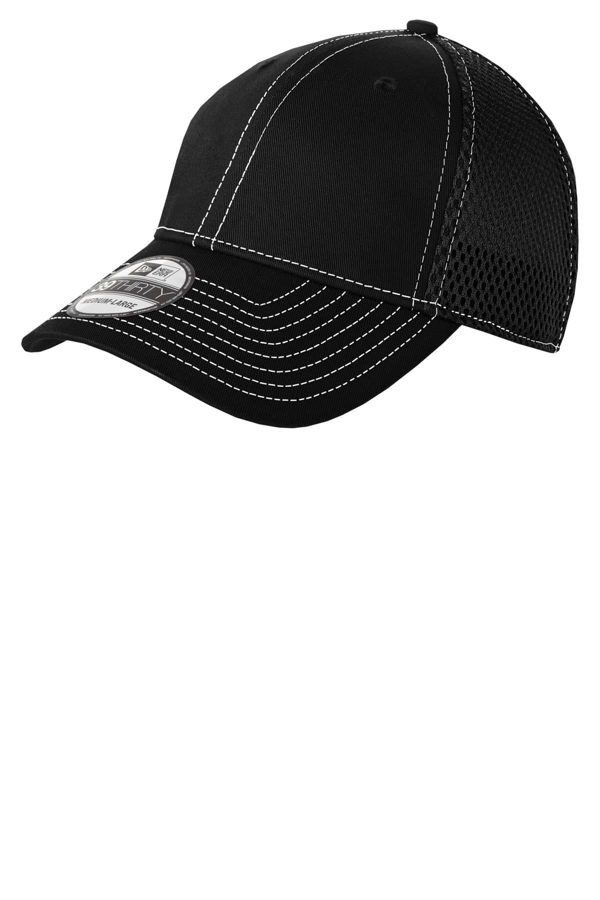 New Era - Stretch Mesh Contrast Stitch Cap. NE1120 - Black/White