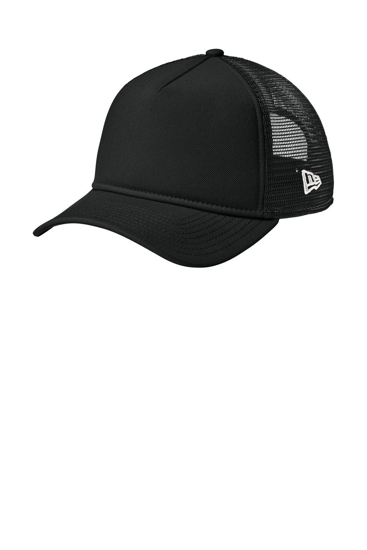 New Era A-Frame Snapback Mesh Back Cap NE212 - Flag Black/Black