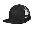New Era Standard Fit Snapback Trucker Cap NE4030 - Flag Black/Black