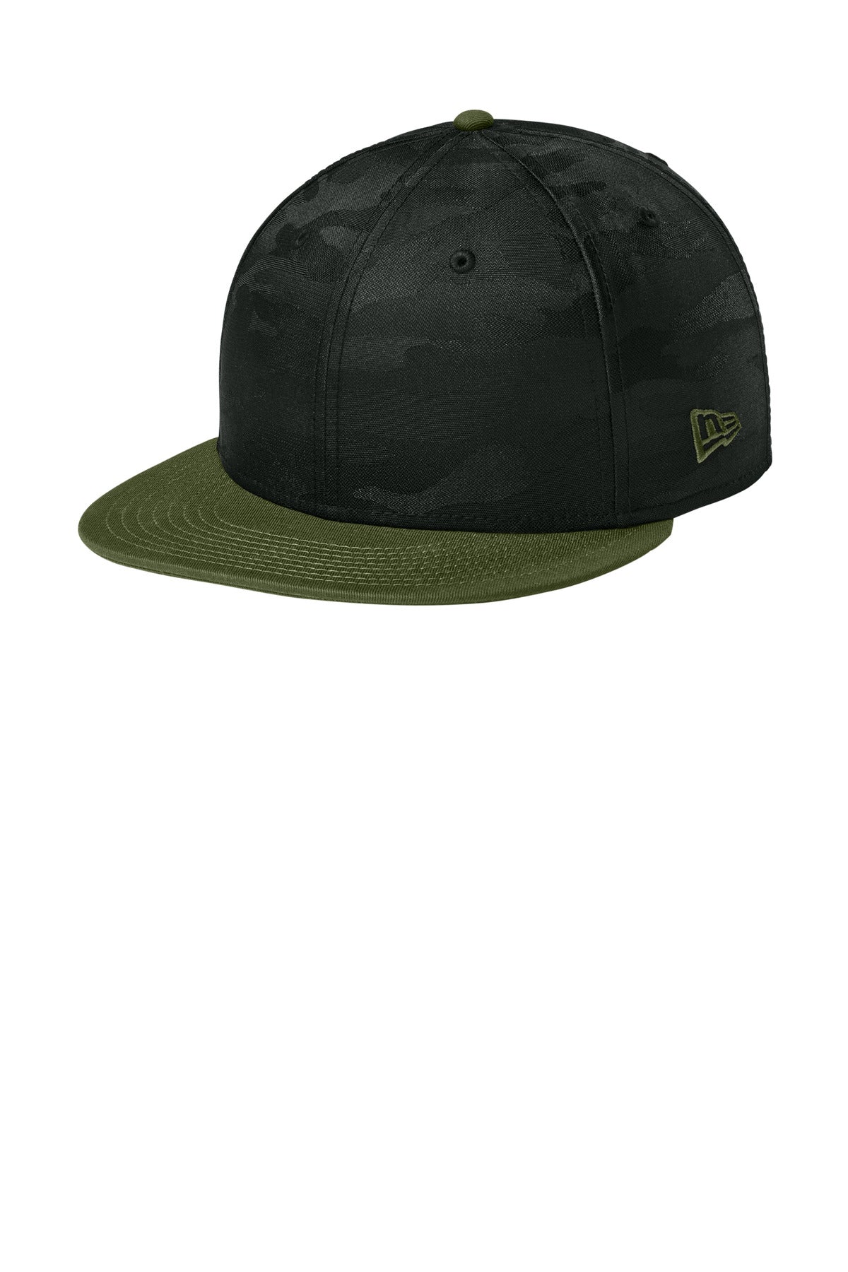 New Era Camo Flat Bill Snapback Cap NE407 - Flag Army/Black Camo