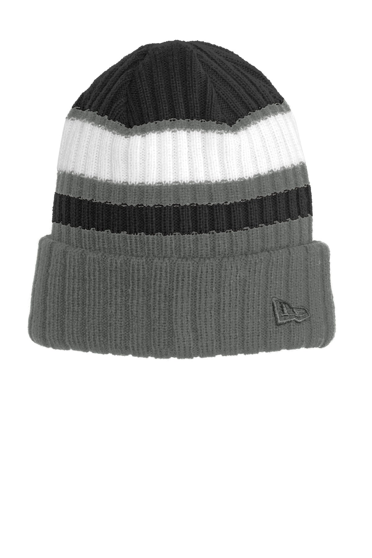 New Era Ribbed Tailgate Beanie. NE903 - Black/Graphite
