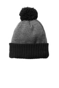 New Era Colorblock Cuffed Beanie. NE904 - Black/Heather Grey