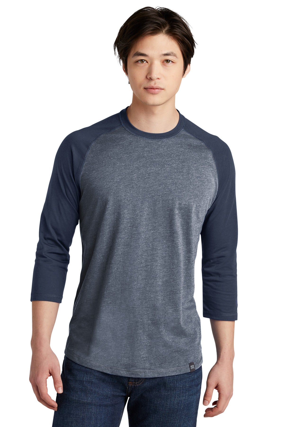 New Era   Heritage Blend 3/4-Sleeve Baseball Raglan Tee. NEA104