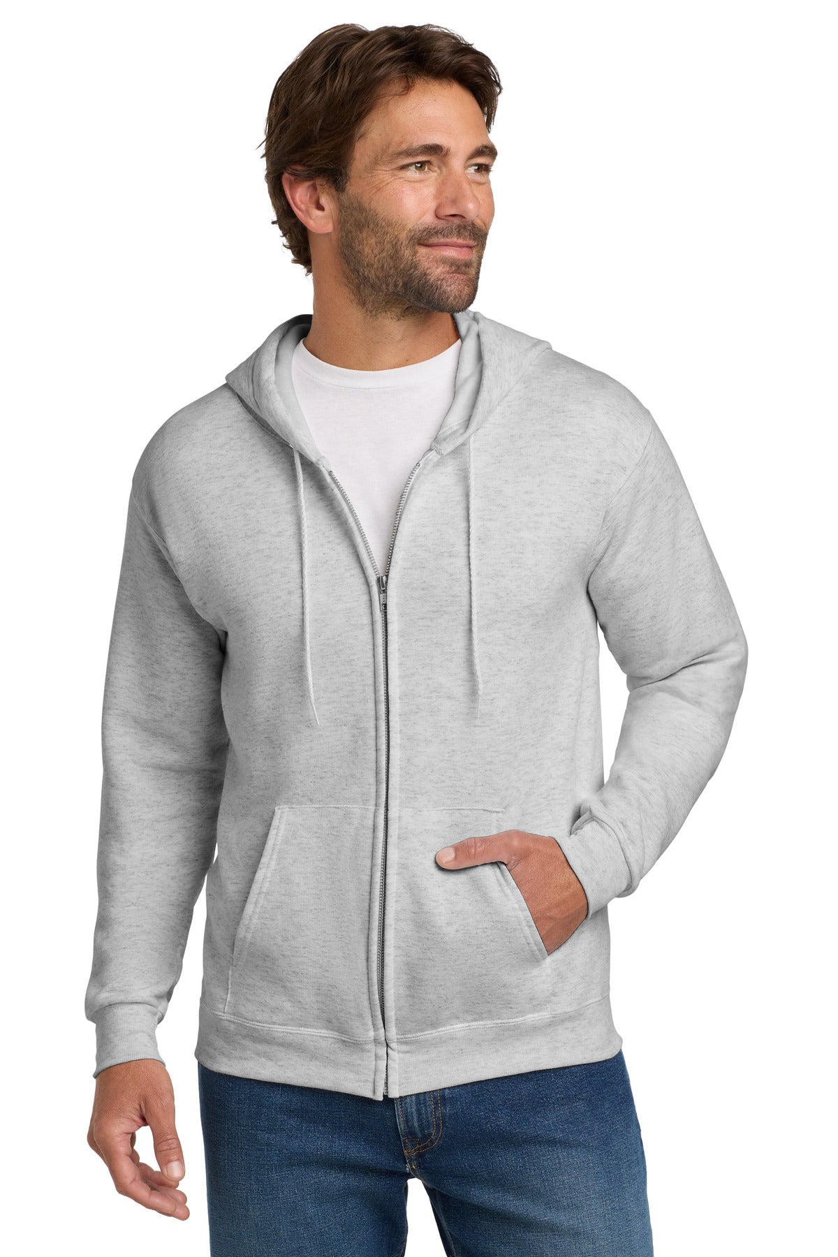Hanes  - EcoSmart  Full-Zip Hooded Sweatshirt. P180