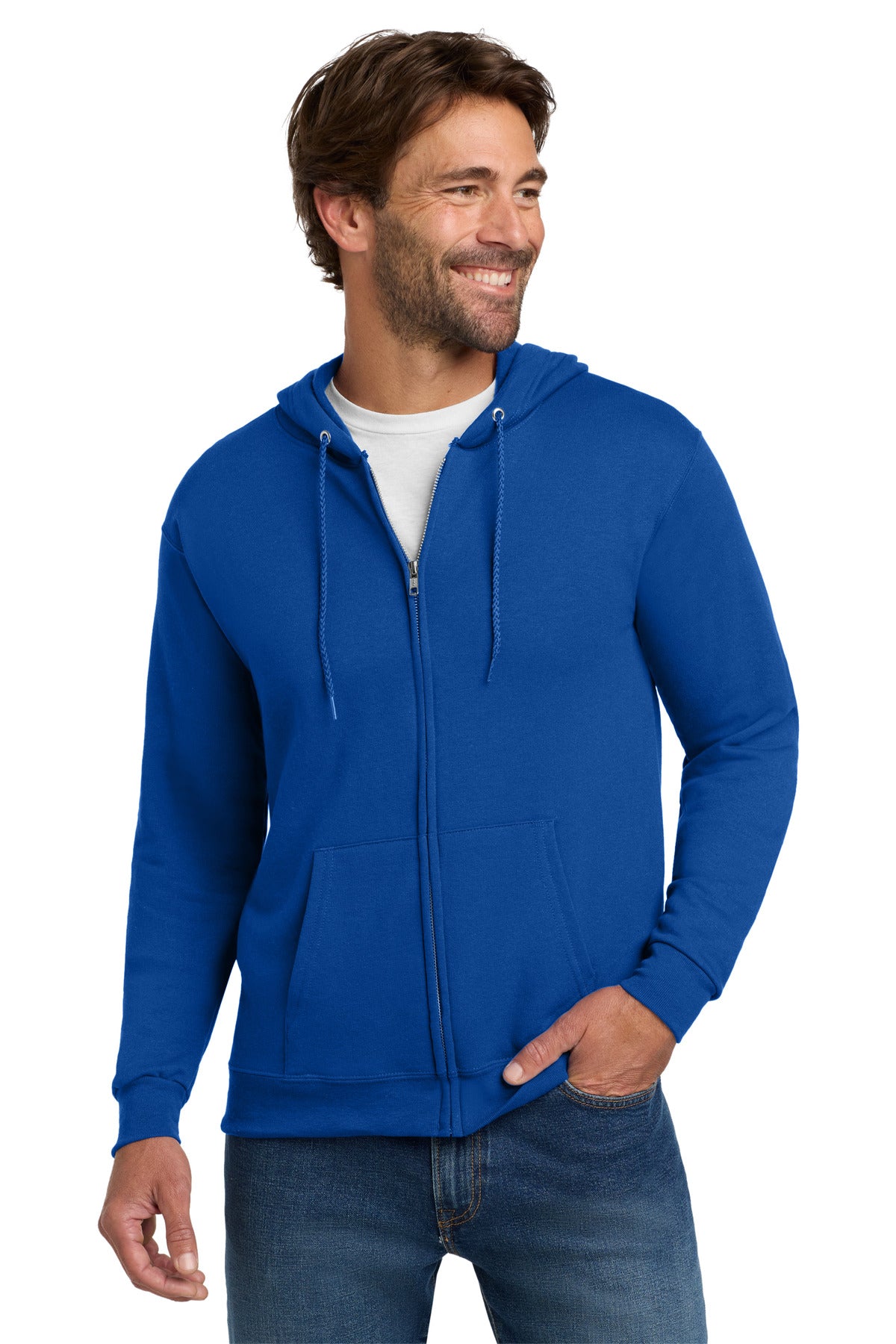 Hanes  - EcoSmart  Full-Zip Hooded Sweatshirt. P180