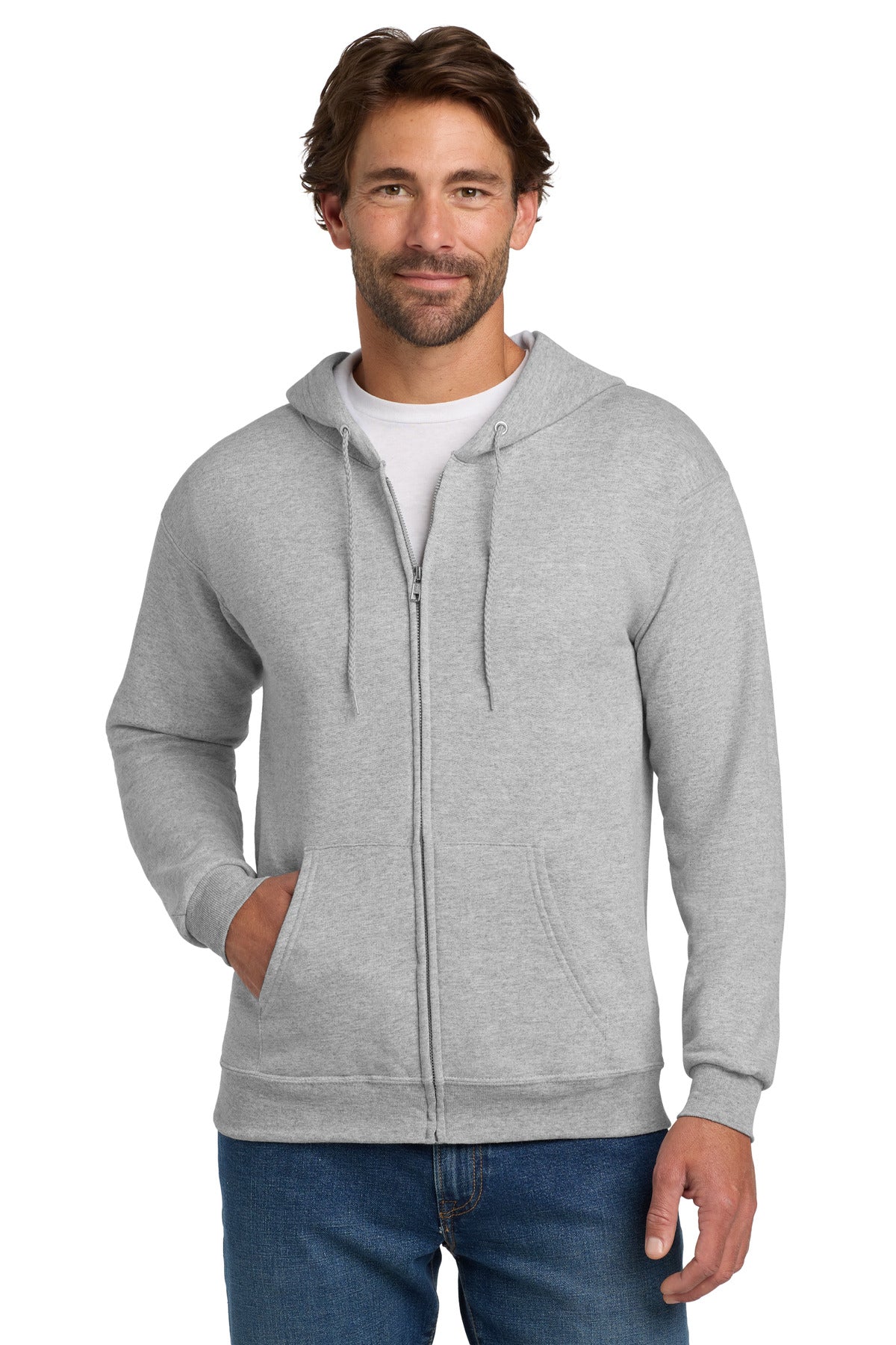 Hanes  - EcoSmart  Full-Zip Hooded Sweatshirt. P180
