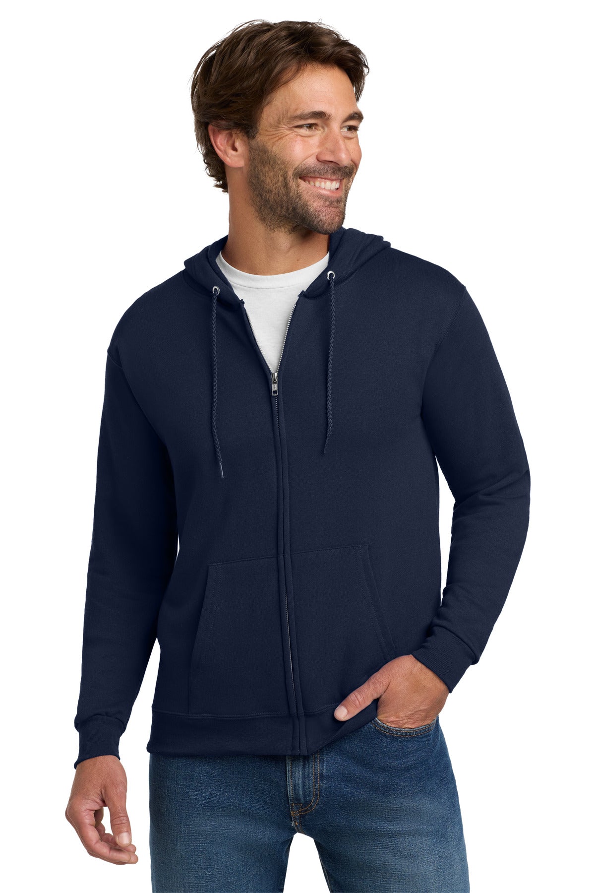 Hanes  - EcoSmart  Full-Zip Hooded Sweatshirt. P180