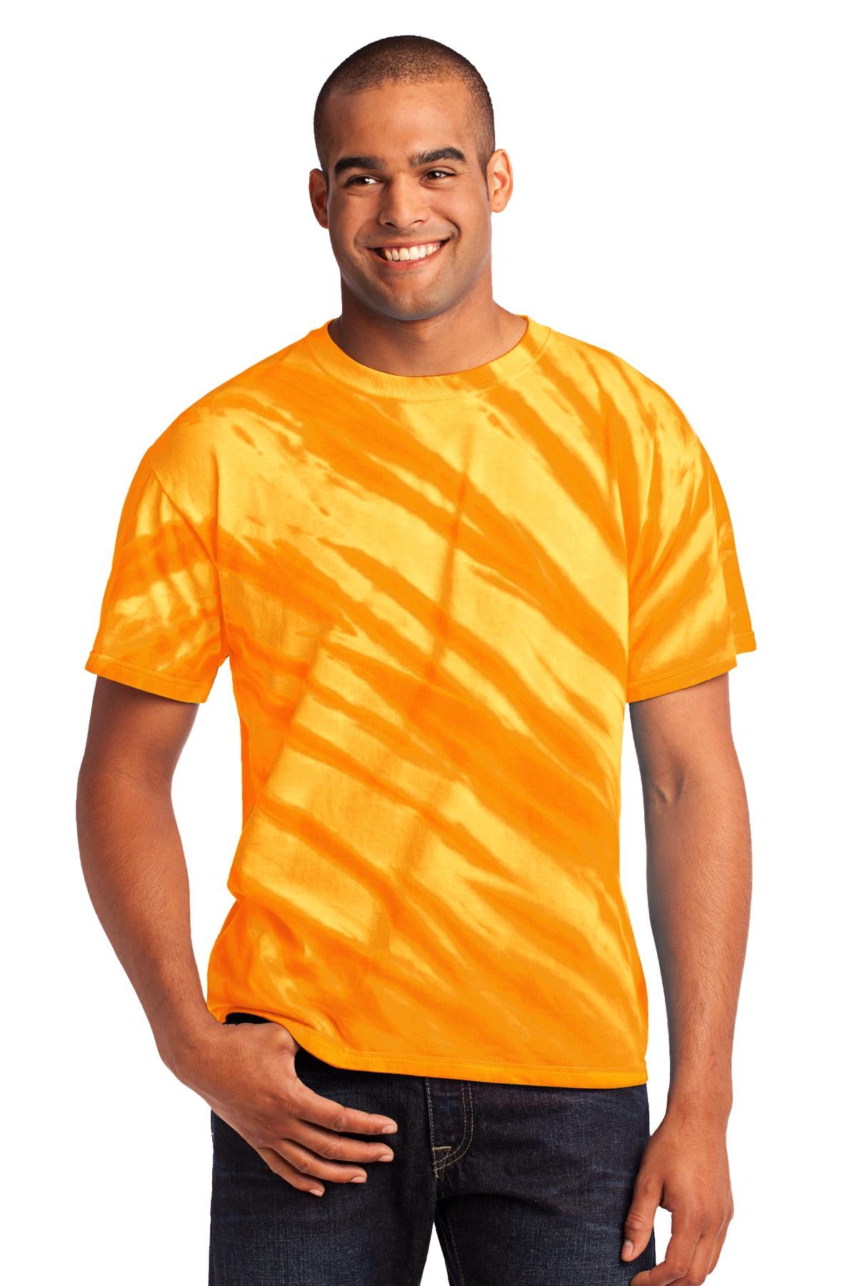 Port & Company  - Tiger Stripe Tie-Dye Tee. PC148