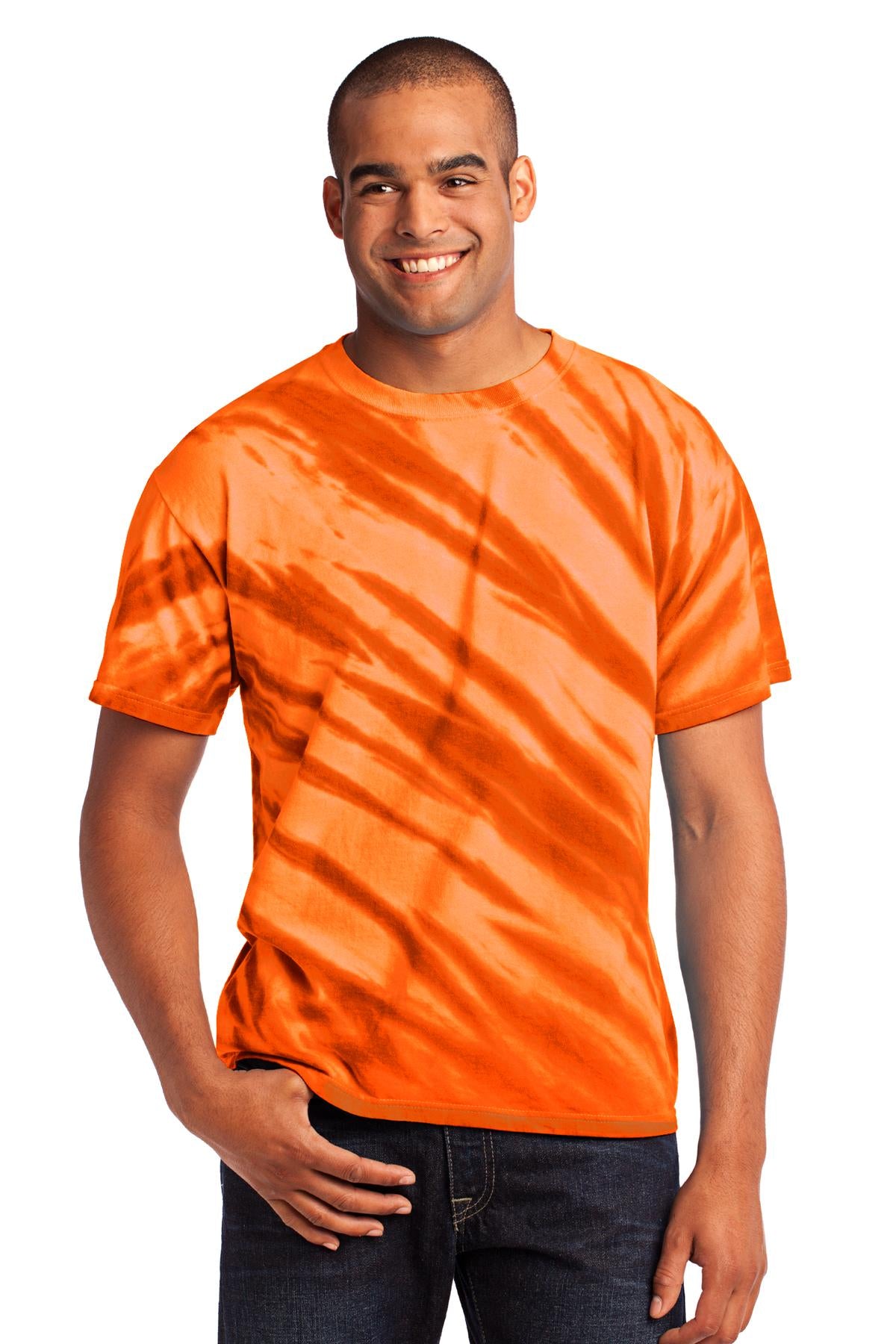 Port & Company  - Tiger Stripe Tie-Dye Tee. PC148
