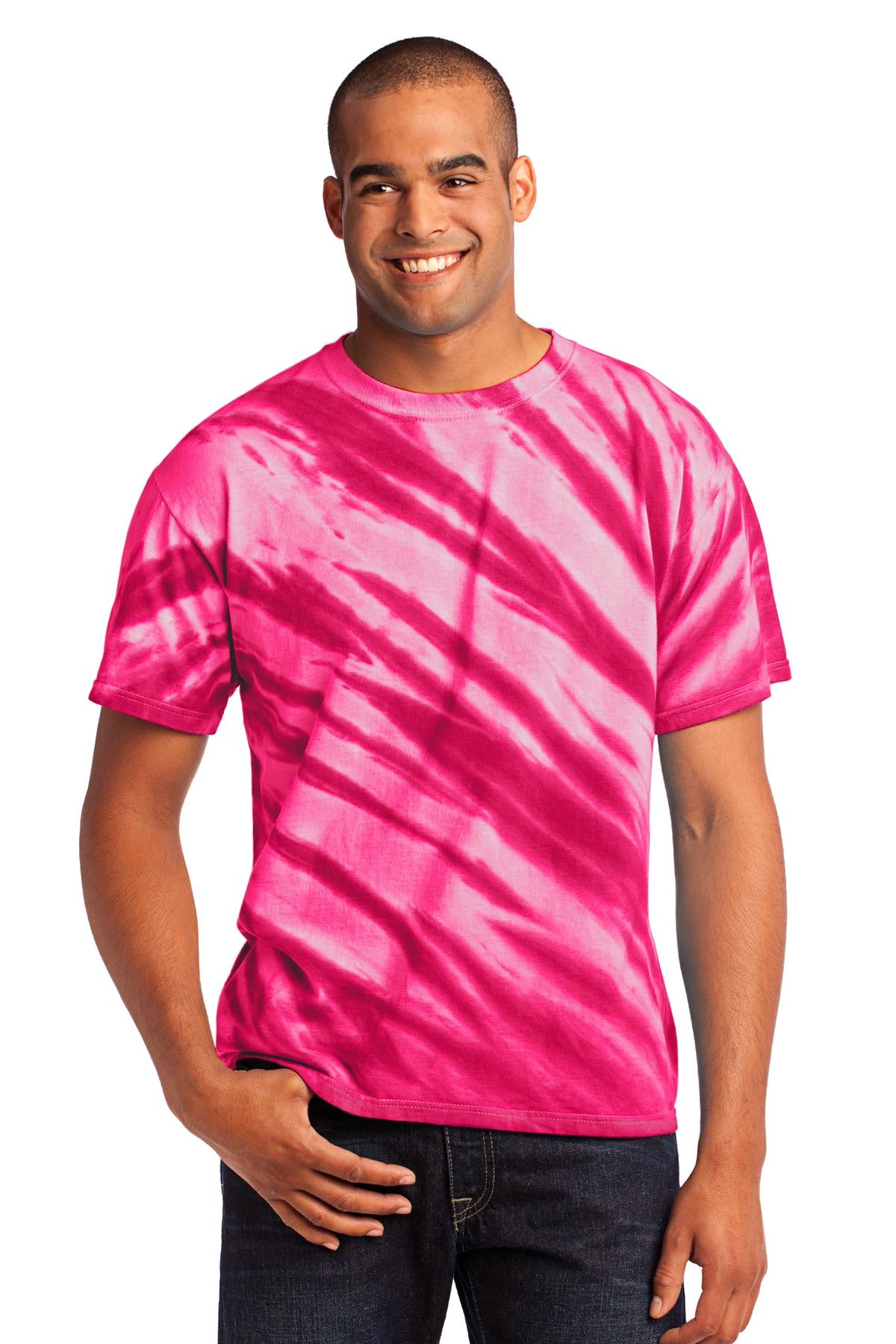 Port & Company  - Tiger Stripe Tie-Dye Tee. PC148