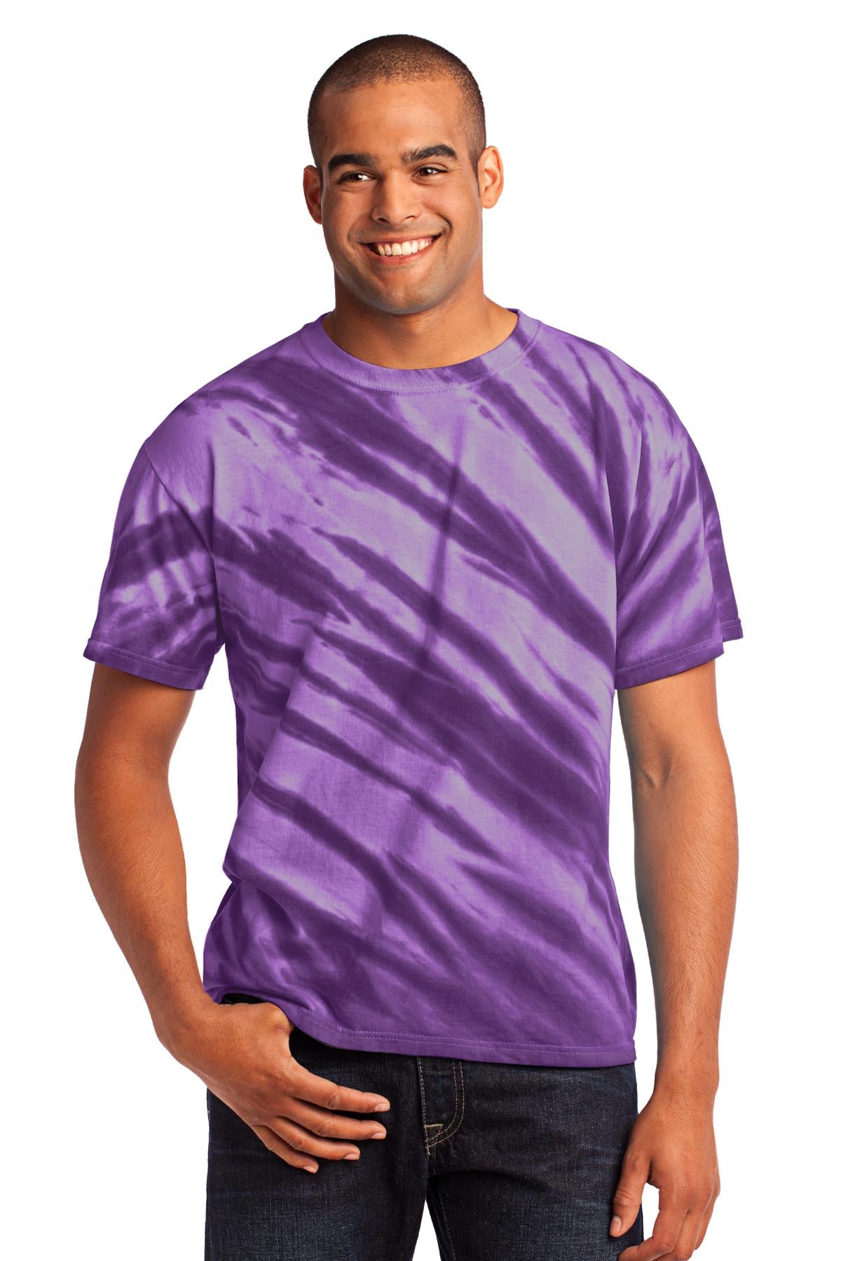 Port & Company  - Tiger Stripe Tie-Dye Tee. PC148