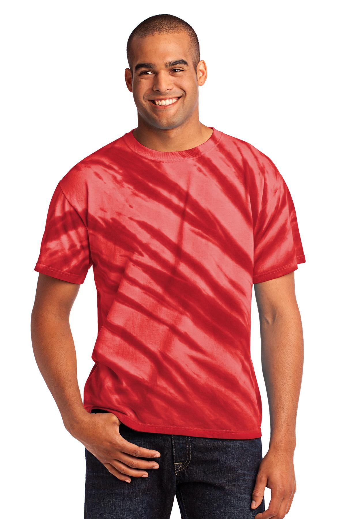 Port & Company  - Tiger Stripe Tie-Dye Tee. PC148