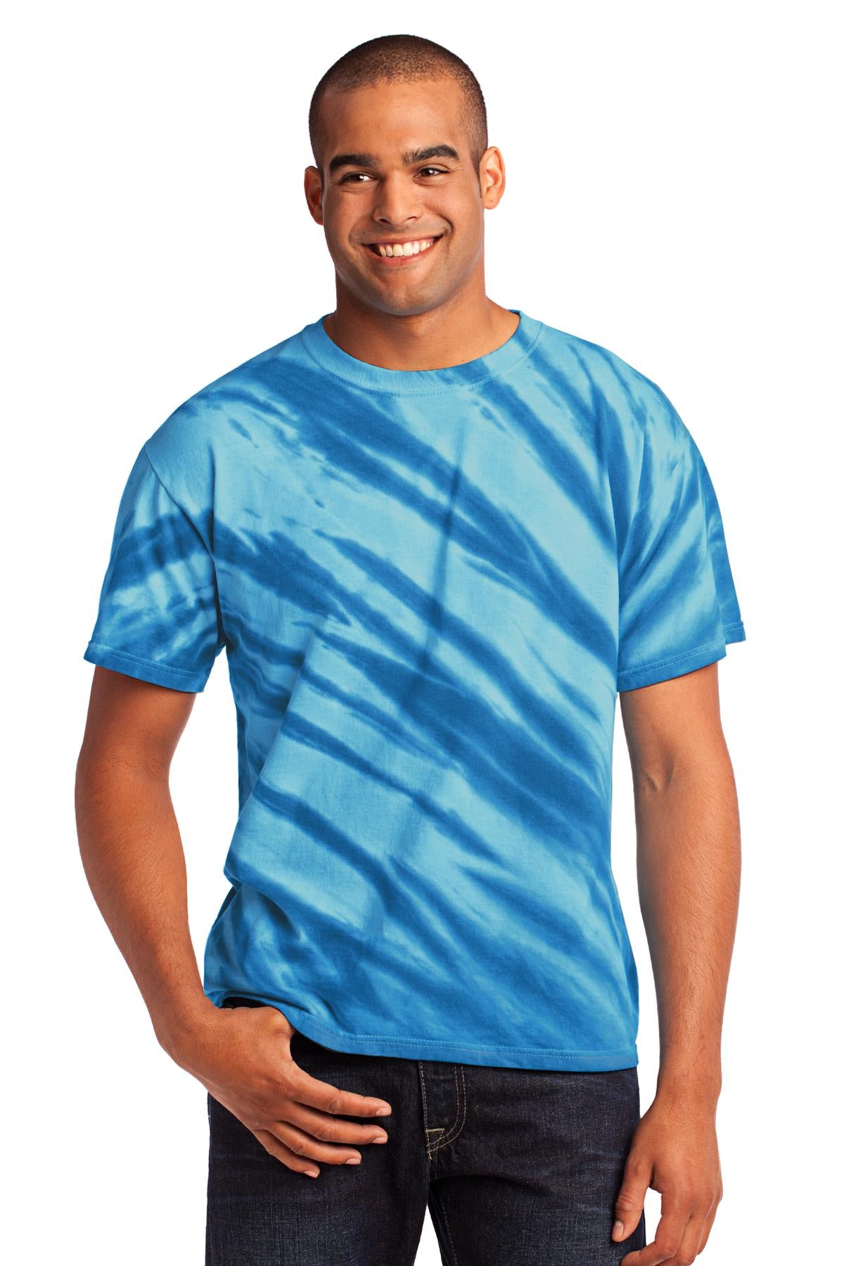 Port & Company  - Tiger Stripe Tie-Dye Tee. PC148