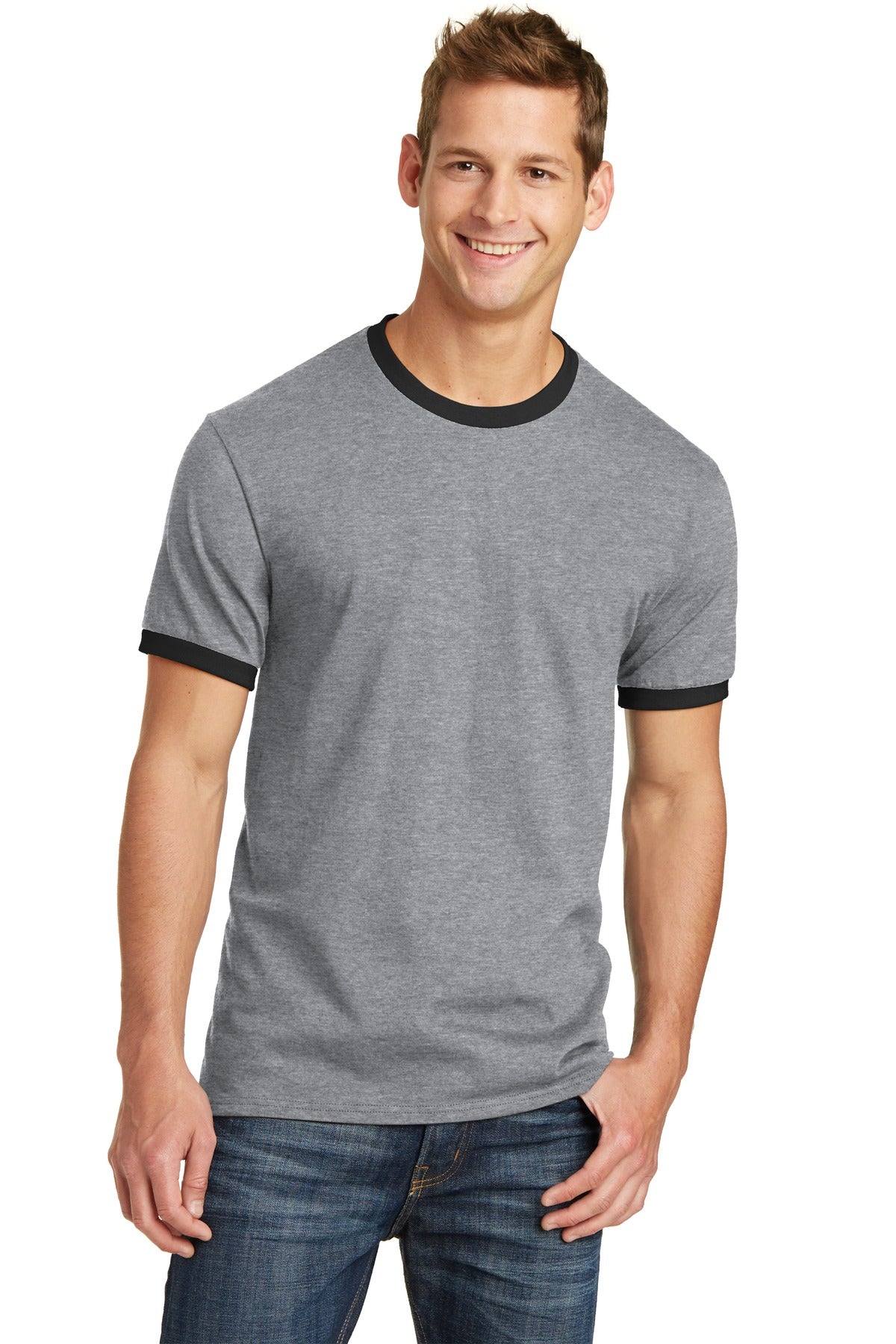 Port & Company  Core Cotton Ringer Tee.  PC54R
