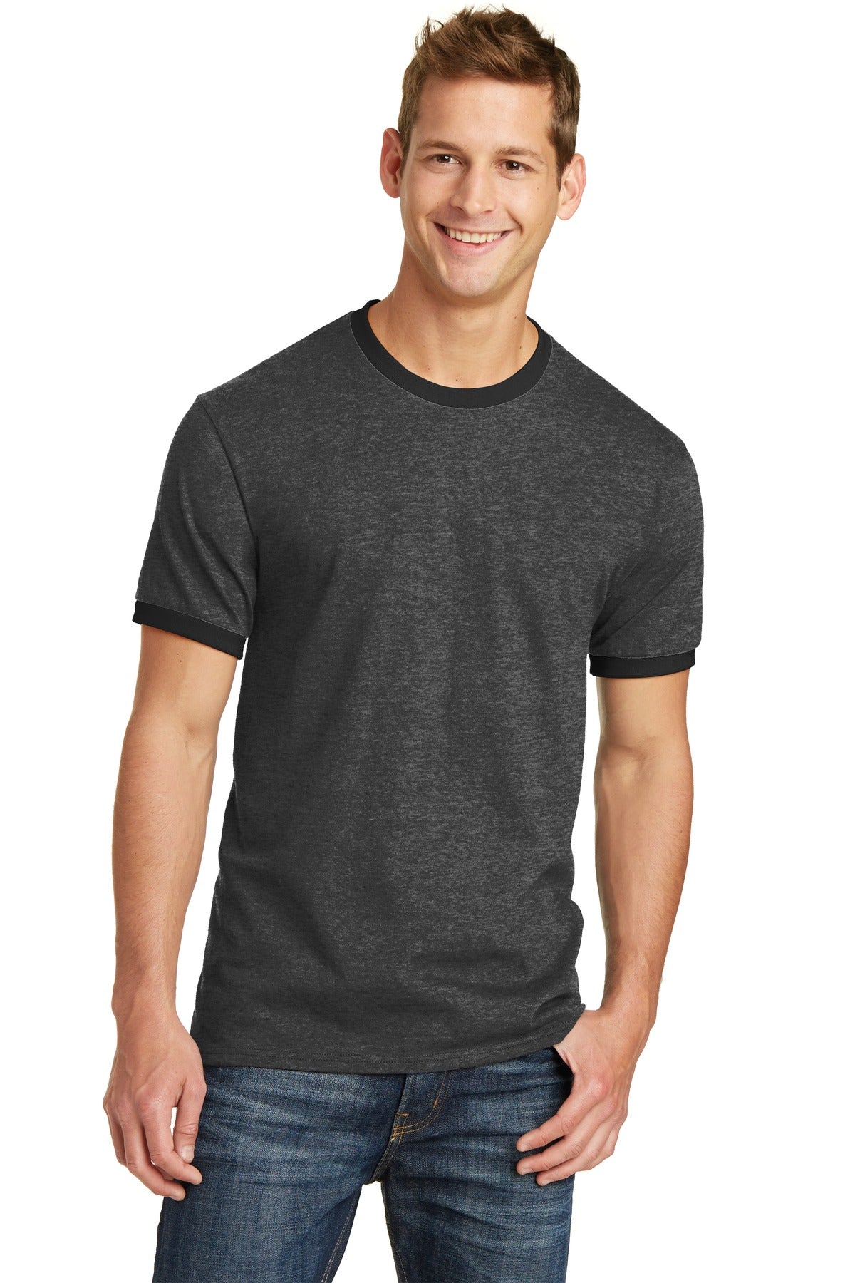 Port & Company  Core Cotton Ringer Tee.  PC54R