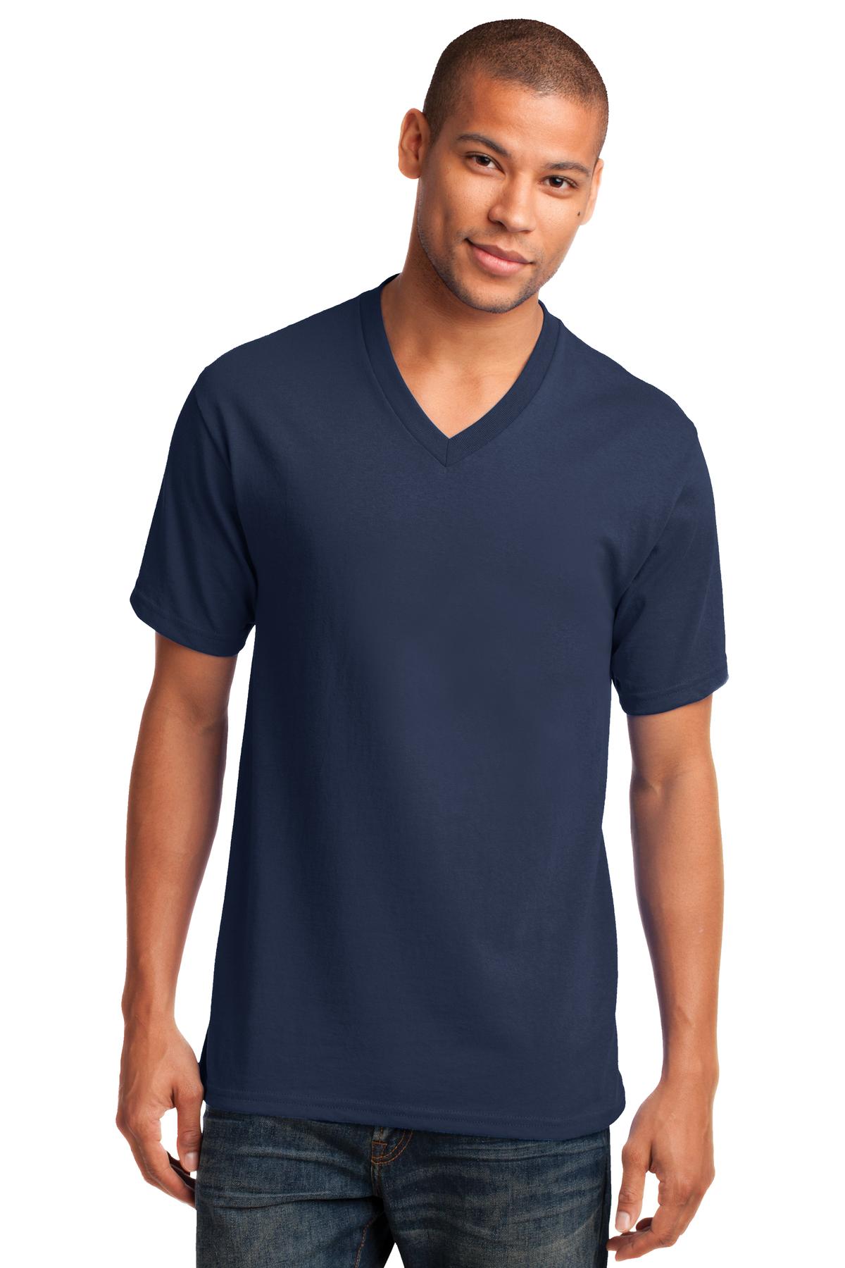 Port & Company  Core Cotton V-Neck Tee. PC54V