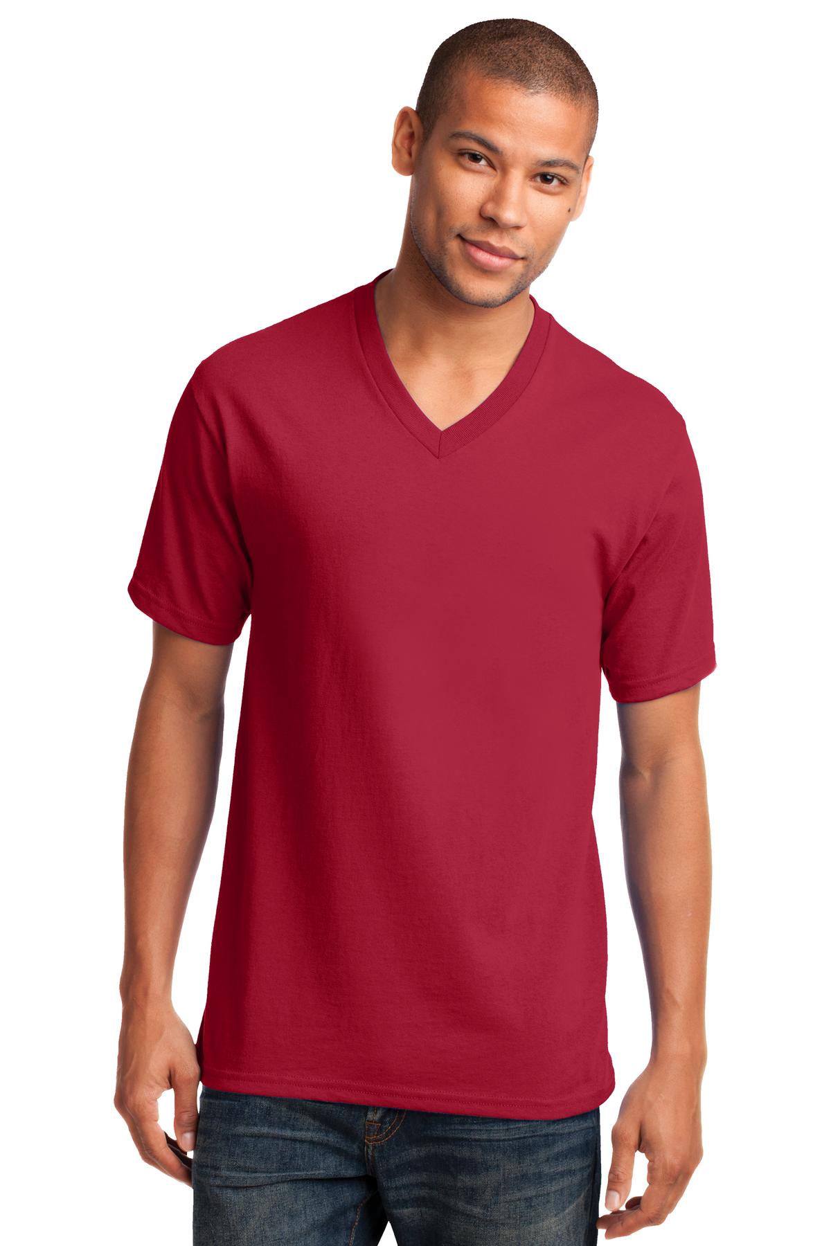 Port & Company  Core Cotton V-Neck Tee. PC54V