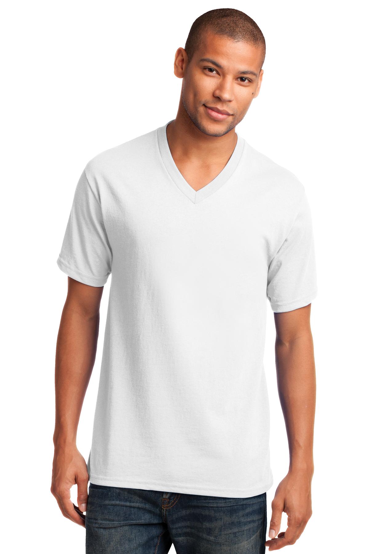 Port & Company  Core Cotton V-Neck Tee. PC54V