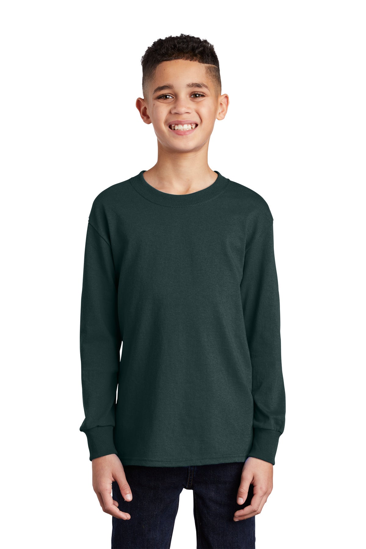 Port & Company  Youth Long Sleeve Core Cotton Tee. PC54YLS