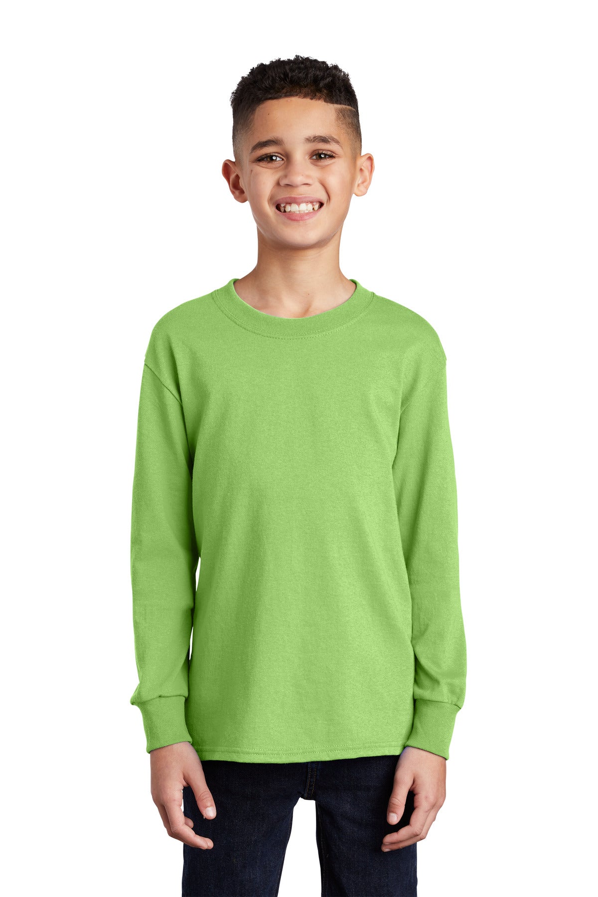 Port & Company  Youth Long Sleeve Core Cotton Tee. PC54YLS